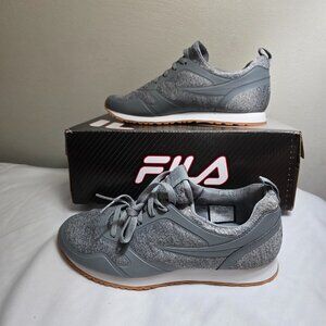 Fila Women's Charcoal & Light Gray Sneakers -- Forerunner Slip On Size 10